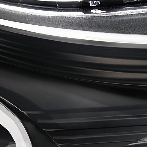 AKKON - For F-Series SuperDuty Pickup Truck Black Bezel Dual LED Tube Projector Headlights Replacement