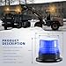 PKINGLAKE Blue LED Beacon Lights 12-24V Warning Safety Flashing Emergency Roadside Strobe Mini Light Bar with Magnetic Base for Snow Plow Truck Construction Vehicles Forklift Tractor Golf Carts 1-Pcs