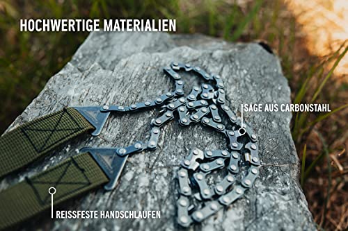 Handkettensäge Wanderfalke Survival – Taschensäge aus Carbonstahl