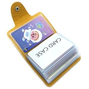 caacoo 9 kleuren creditcardhouder voor dames en heren, kaarthouder – 24 kaartsleuven (geel) (maat: één maat)