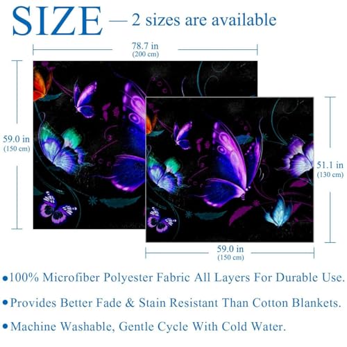 Couverture polaire Shine Butterfly douce et légère 150x130 cm - 4