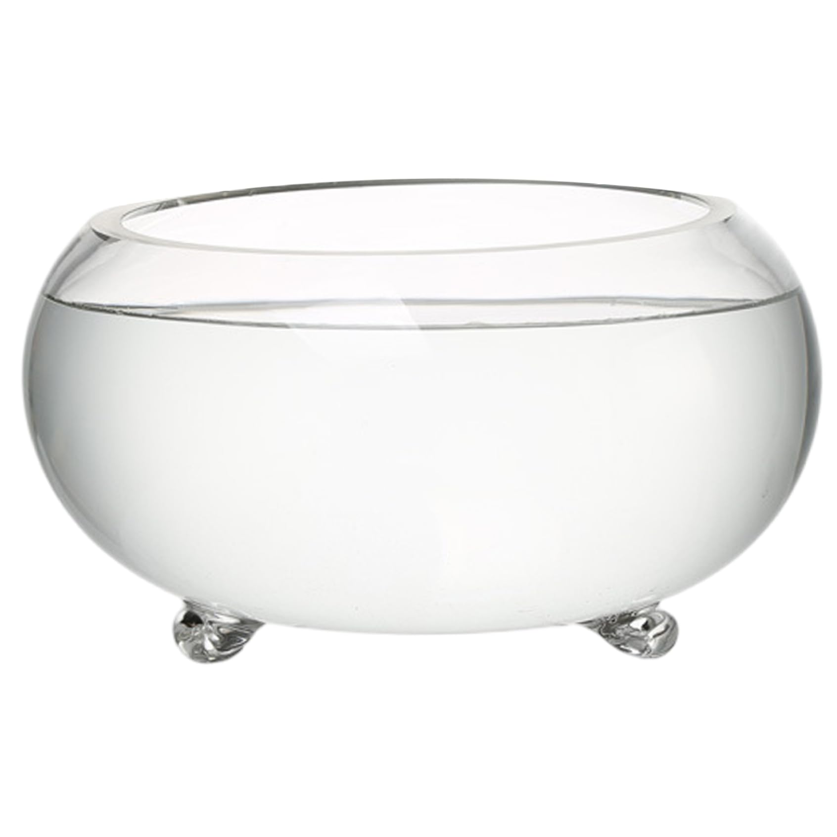 CAKEEYUM Lotus Bowl Planter 11.8 inch Clear Glass Flower Bowl with Non Slip Feet for Hydroponic Planter Small Fish Tank Succulents Cactus Lotus, Flower, Hydroponic, S