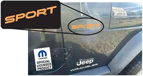 Miniatura 17 de Decal Mods Fender Sport - Logotipo lateral pequeño para Jeep Wrangler TJ (2004-2006) (juego de 2) negro mate CBM SJ5K4