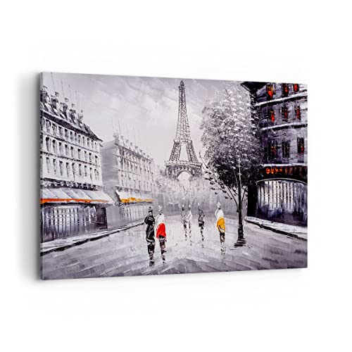 Cuadros Decoracion Salon Arquitectura París Eiffle francia Lienzos decorativos 120x80cm Cuadro Sobre Lienzo Moderno Dormitorio Cuadros Pared Imágenes Wall Art Prints Decor Grande XXL AA120x80-2961
