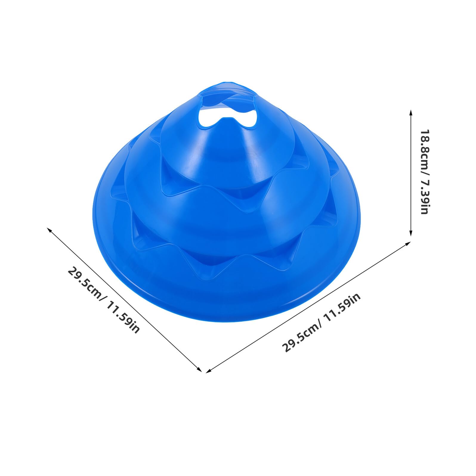Homoyoyo Cone per Allenamento Sportivo in PE 6pezzi Blu per Calcio e Basket, Allenamento velocità e Drill Multisport