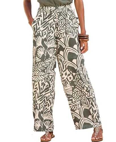 LASCANA Women's Print Wide Leg Pants