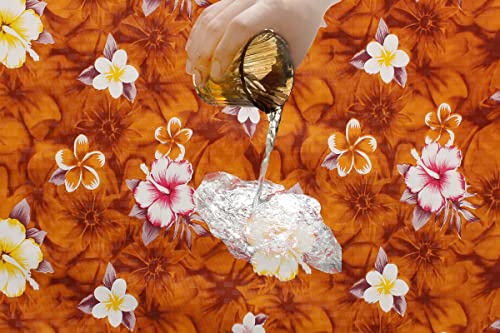 Image of The Furnishing Tree PVC Waterproof Microwave Oven Cover compatible for Morphy Richards 23 L Convection 23MCG Floral Pattern Orange