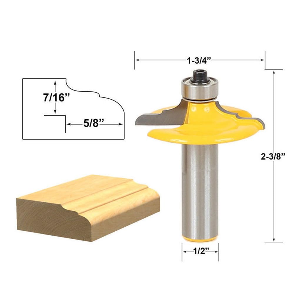 Router Bits Edge Forming 1/2-Inch Shank 4PCS