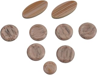 9 botones con incrustaciones para saxofones para compatibilidad alta, tenor y soprano (marrón)
