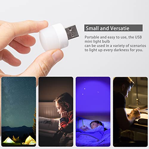 Vicbond Usb Night Light, Usb Led Light, Energy-Saving Light, Compact Led Bulb, Portable Lighting, Ambient Lighting, Decorative Lamp, Mini Usb Light For Car, Bedroom, Nursery, Bathroom (Warm,6Pcs) #TOP5