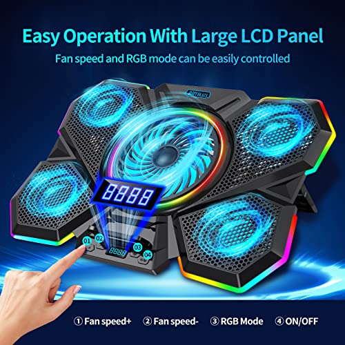 Laptop-Cooling-Pad-Gaming-Laptop-Cooler-with-5-Quiet-Fans-and-12-RGB-Lights-Mode-One-Click-Close-Laptop-Fan-Cooling-Pad-Fits-12-17-Inch-Laptop-2-USB-Ports-7-Adjustable-Height-2022-Upgrade