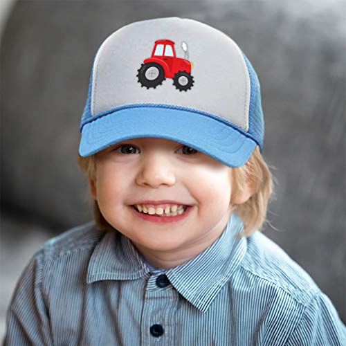 Custom Kids Trucker Hat Red1 Tractor 2 Polyester Boys Caps & Girls4