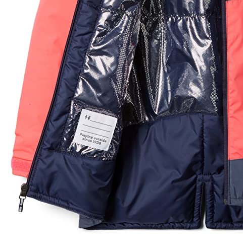 Columbia Jaqueta feminina Big OSO Mountain isolada, nascer do sol neon/noturno, grande