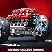 Mould King V12 Engine Building Sets, V8 Model Engine Kit for Adults, Engine Scale Model with Motor, 10169 STEM DIY Building Kits That Works, Blocks Toys for Aged 14+ (3472 Pieces)