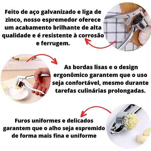 Espremedor De Alho 15,5cm Amassador De Alho Espremedor De Alho Aço Espremedor Amassador De Alho Em A
