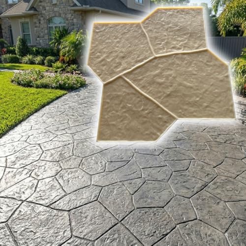 Arizona Flagstone Concrete Stamps 30" x 30" – Made in USA – Professional Flexible Concrete Stamp Mat for Patio, Walkway & Driveway, SM 1920/F