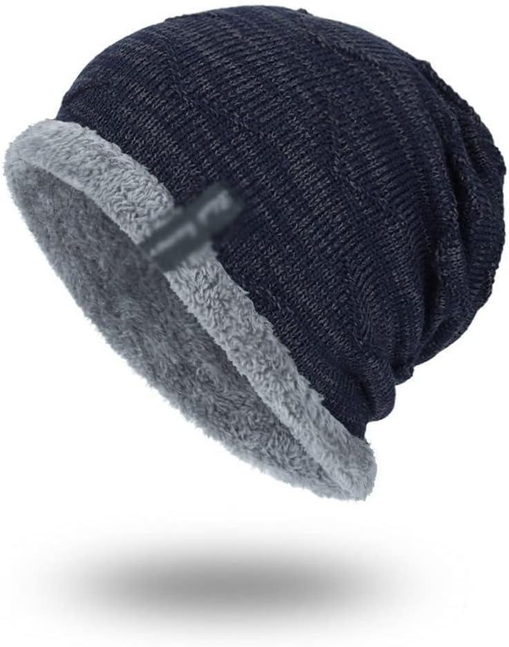 Winter Men's Hat Fashion Fleece Skiing Beanies Caps Warm Knitted Beanie Bonnet Hats Men