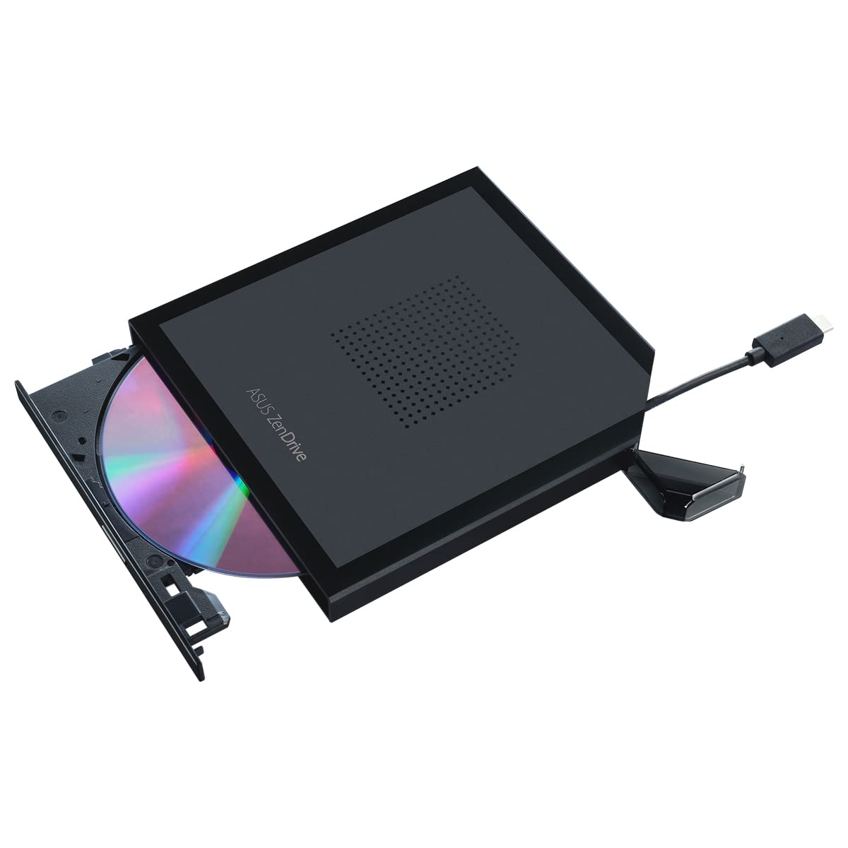 ASUS ZenDrive V1M - Grabadora de DVD Externa ZenDrive V1M con Cable Integrado, Interfaz USB-C, Compatible con Windows 11 y macOS, Soporte M-Disc y soluciones para Hacer copias de Seguridad