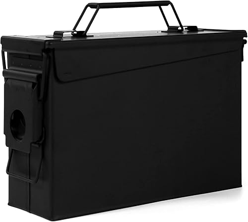 Miniatura 2 de GUGULUZA Munición de metal de 0.30 Cal, estuche de almacenamiento de munición con bloqueo, caja militar impermeable y hermética para escopeta,