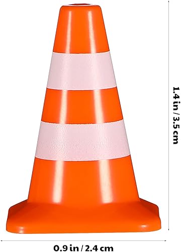 Vista 2 de TOYANDONA 14 mini conos de tráfico, 1. Señales de tráfico de juego de 37 pulgadas, conos de seguridad, mini señales de tráfico de juguete para niños