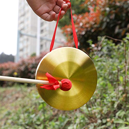 image for GTHER 15cm 5.9in Chinese Traditional Percussion Instrument Gong with W