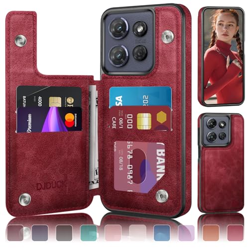 Étui en cuir Moto G Power 2025 DJDUCK aux finitions soignées pour homme