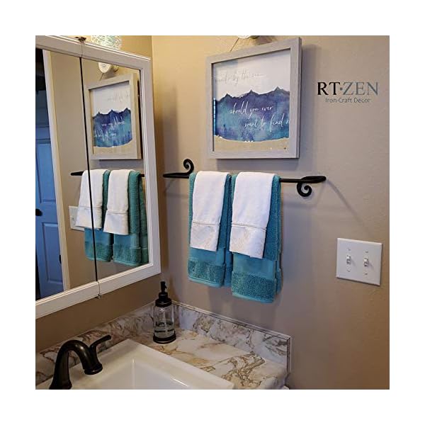 RTZEN Toallero Decorativo de Hierro Forjado