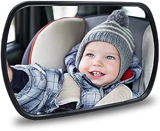 QIXI Baby Car Mirror - Rear View Baby Car Back Seat Mirror