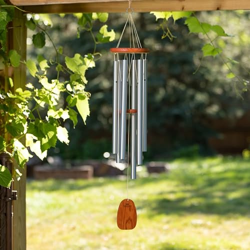 Woodstock Chimes AGLS Woodstock Wind Chimes Amazing Grace Chime Large (40'') Silver Wind Chime Inspirational And Memorial Gifts Wind Chimes thumb #2