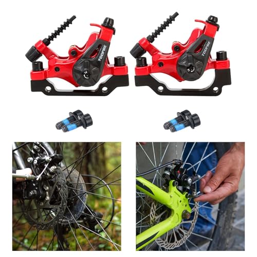 Étrier de frein à disque couleur rouge haute performance pour vélo fixie et VTT