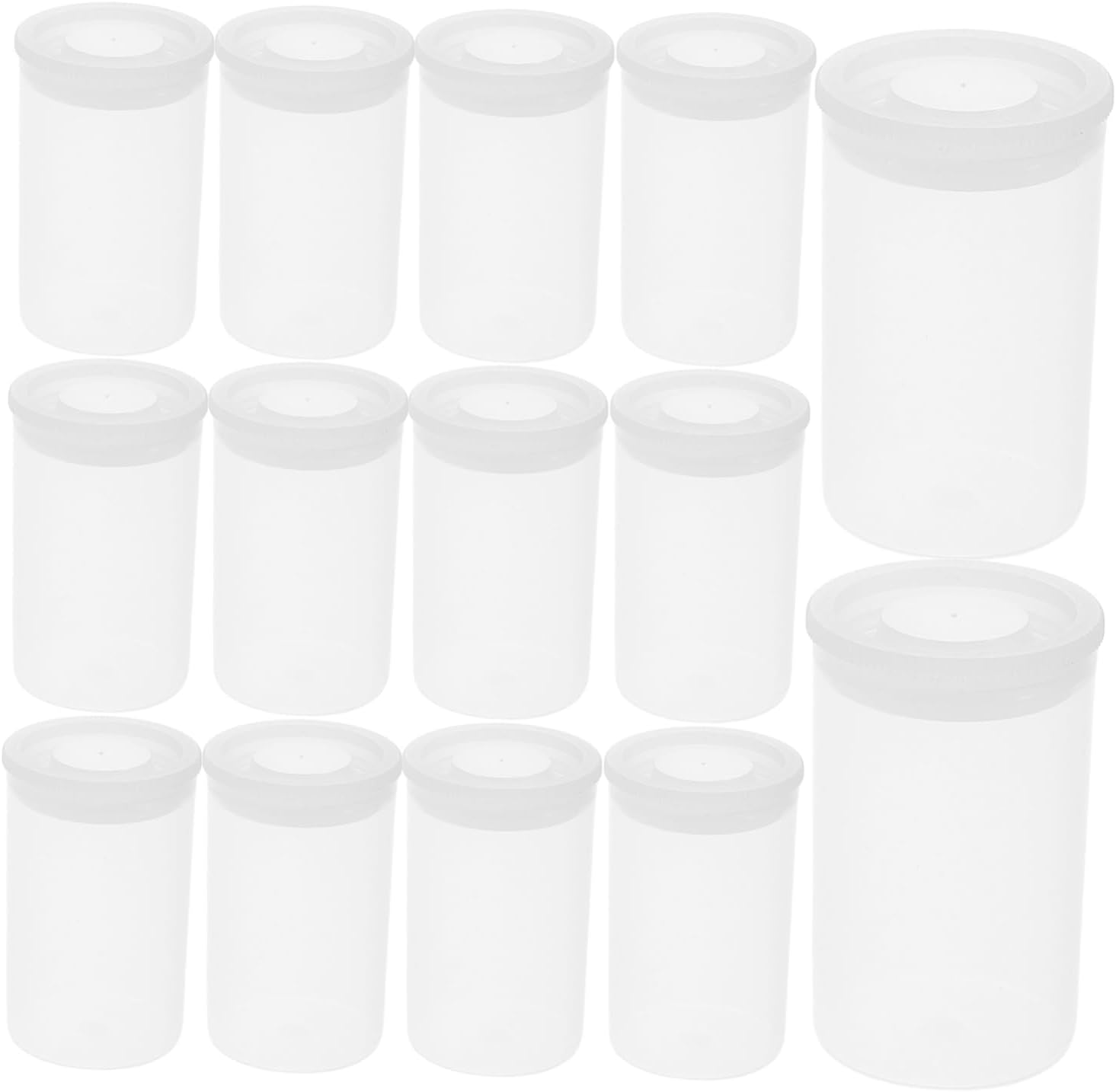 balacoo 200Pcs Plastic Film Canisters Airtight Storage Containers for Coins Beads and Household Items Portable and Versatile Design for Easy Organization