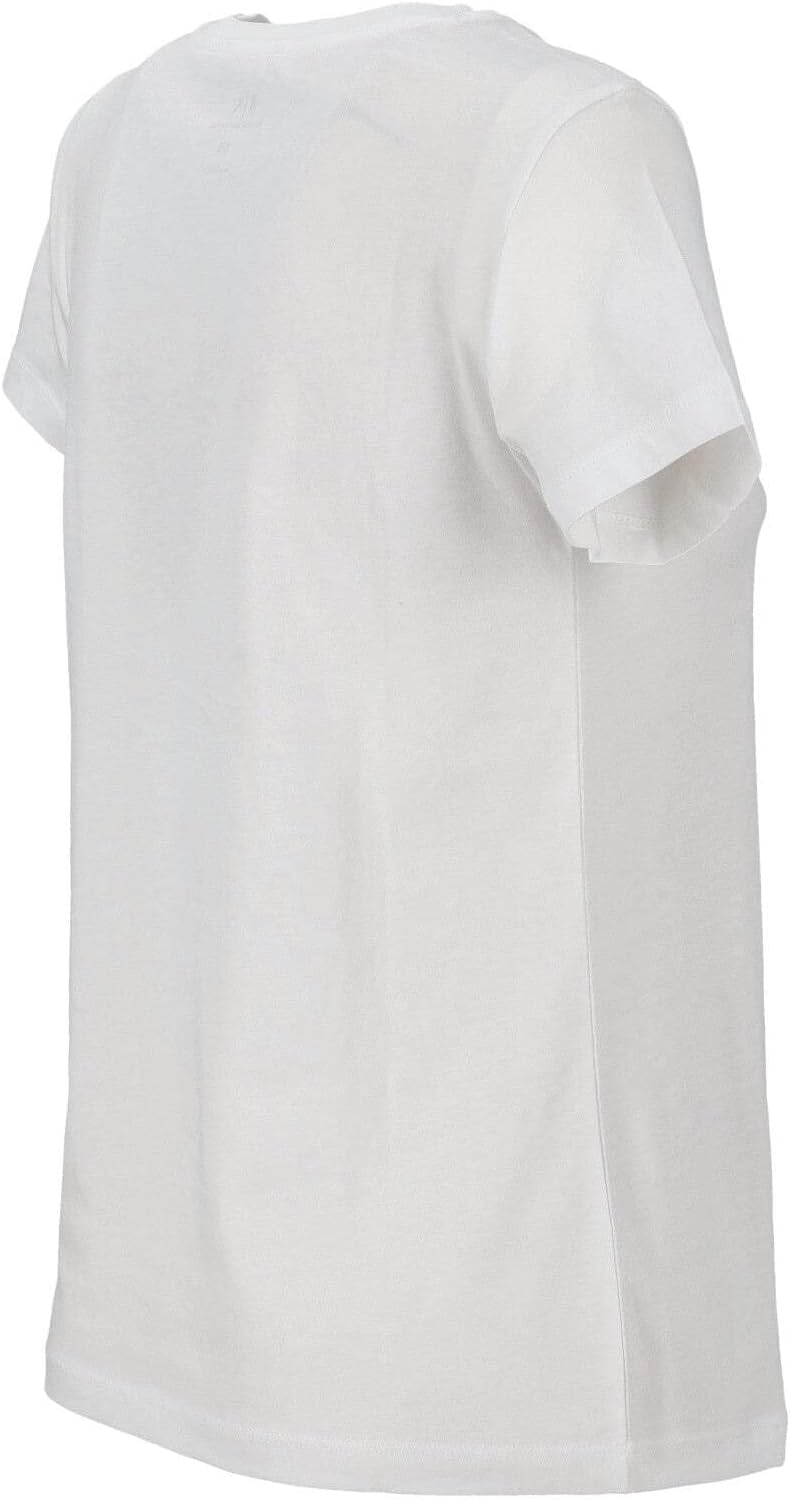 Armani Exchange Women's Crewneck Regular Fit Rhinestone and Metallic Logo Tee, Optic White, Medium - Image 5