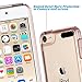 ULAK Compatible with iPod Touch 7/6/5 Case, Clear Slim Hybrid Bumper TPU/Scratch Resistant Hard PC Back/Corner Shock Absorption Case for Apple iPod Touch 5th/6th/7th Generation, Rose Gold
