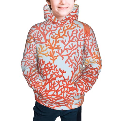 Corals Kid Hoodies Boys Sweatshirts Girls Pullover with Pocket3