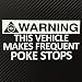 WARNING This Vehicle Makes Frequent Poke Stops Funny Pokemon Decal Sticker Custom Die-cut Vinyl pokemongo pikachu