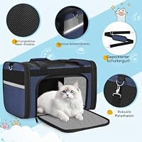 TEUEN Weichseitige Katzentransportbox Flugzeugtauglich Faltbare – Ansicht 3