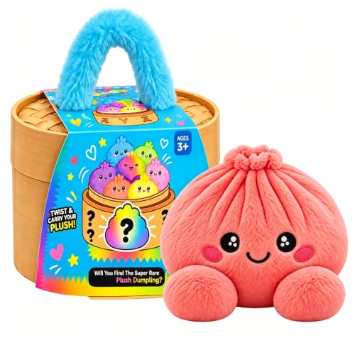 Plush Squishy Toy Dumpling with Steamer Carrier