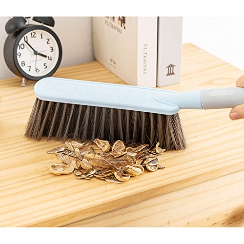 Image of Soft Cleaning Brush Hand Broom for Car /Bed /Couch /Draft /Garden /Furniture /Clothes Bedspread Carpet Cleaning Brush, Hotel Family Trip Easy Use for Showers, Bathtubs,Kitchens White (Pack of 2)