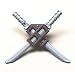 LEGO Dual Scabbard with 2 Silver Katana Swords