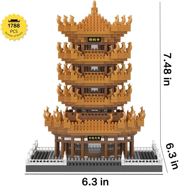 Assembled model with dimensions