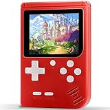 Haopapa Handheld Games Console for Kids, Retro FC Arcade Video Gaming System Built-in 400 Classic Old School Games 3.0' LCD USB Charge and TV-Output, Birthday Gifts for Boys Girls Adults-RED