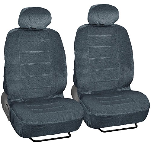 Bdk Cozyseats Fine Regal Fabric Car Seat Covers -Full Set Front & Rear In Charcoal - Original Seat Protection #TOP1