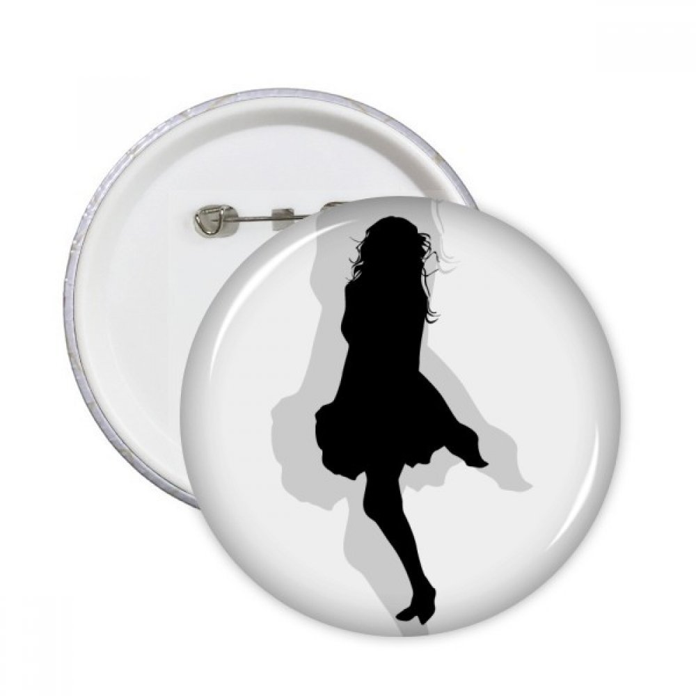 Badge bouton silhouette ronde jupe pour vêtements DIYthinker multicolore taille S