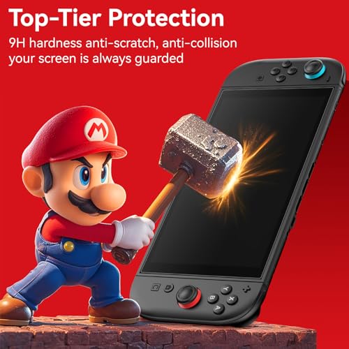 Esanik 2 Pack Matte Glass Screen Protector for Nintendo Switch 2 (2025-7.9inch),Anti-Glare & Anti-Fingerprint,Anti-Reflection,Bubble Free, Smooth as Silk, 9H Glass Screen Cover - Image 5
