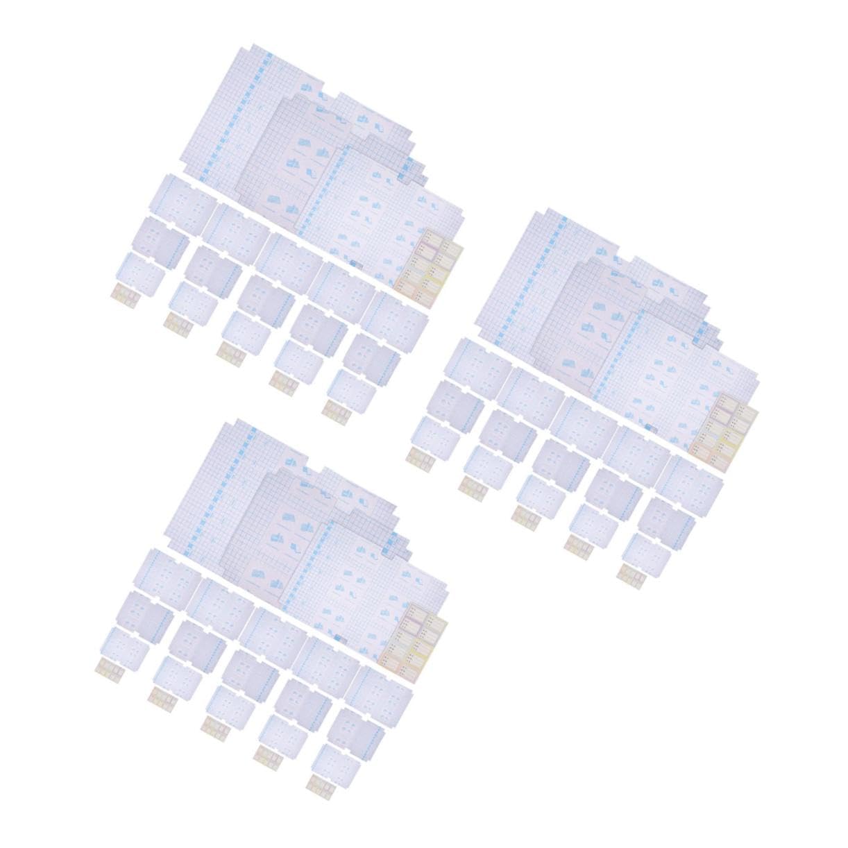 LALAFINA 3 Ensembles Couverture De Transparent Autocollante Ensemble Pour Protection De Manuels Scolaires Et À Usure Facile À Installer Pour Étudiants Et Écoles 30 Pièces * 3