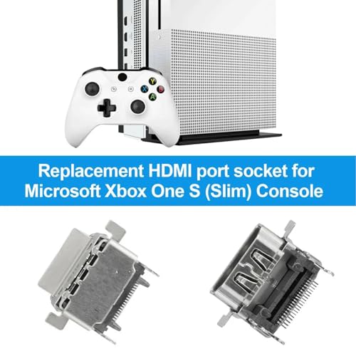 Image of Onyeh HDMI Port Socket for Xbox One S Console w /Repair Part(2 Pack)