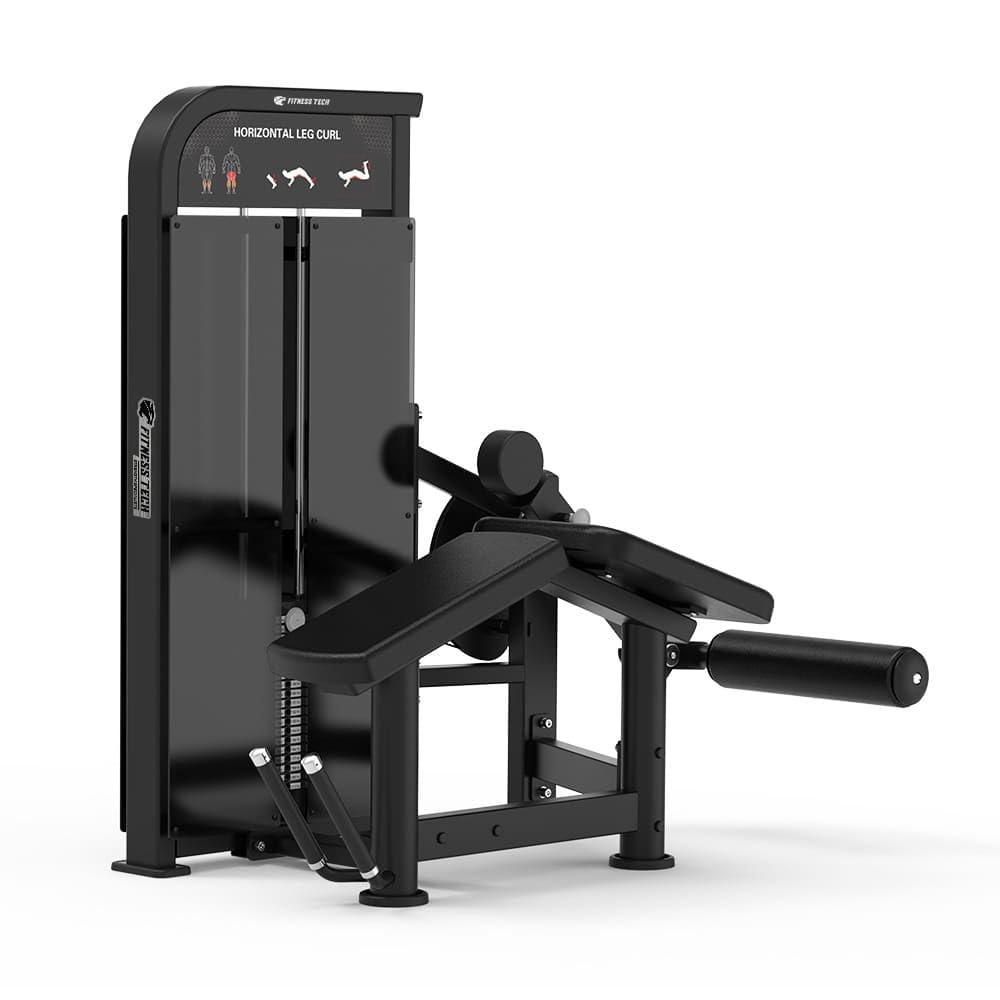 Máquina Selectorizada Femoral Tumbado Compact Series, Acero Reforzado, 155x93x152 cm, Carga Máxima 100kg, para Entrenamiento Isquiotibiales