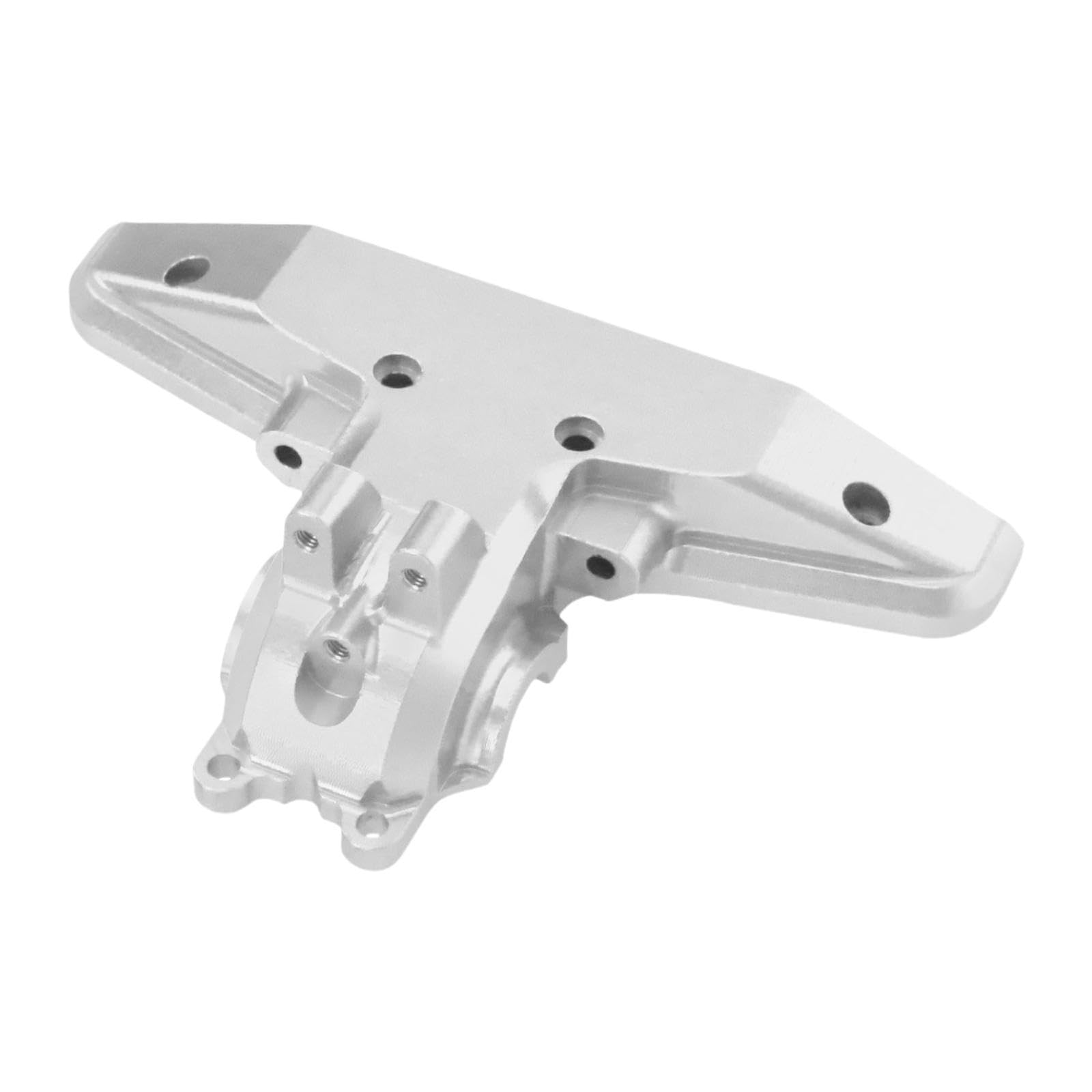 RC Car Copertura Cambio Ingranaggi Rear Pezzo Elemento Sostitutivo Posteriore Compatibile CNC Alluminio Adatta per Auto Radiocomandate, Argenteo
