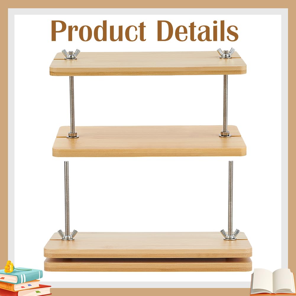 BENECREAT Presse à Livres en Bois de 235x130 mm Portable, Presse à Papier Plat pour Reliure de Livres, Fournitures de Reliure, Maison, École, Bureau