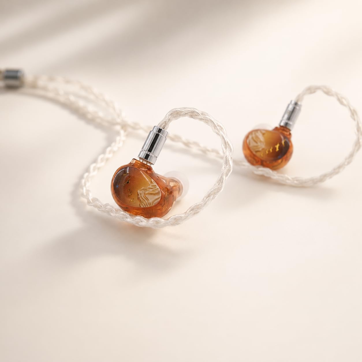 Celest PhoenixCall 2.0 - Auricolari IEM ibridi a 6 driver, 2DD+2BA+2 planari, con cavo HiFi, cuffie audiofili per musica, giochi e studio (dorato)